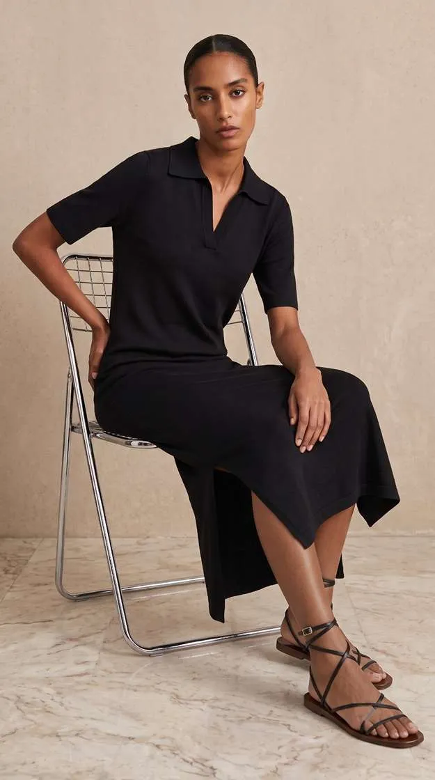 Vestido Ravenna Negro Sentado