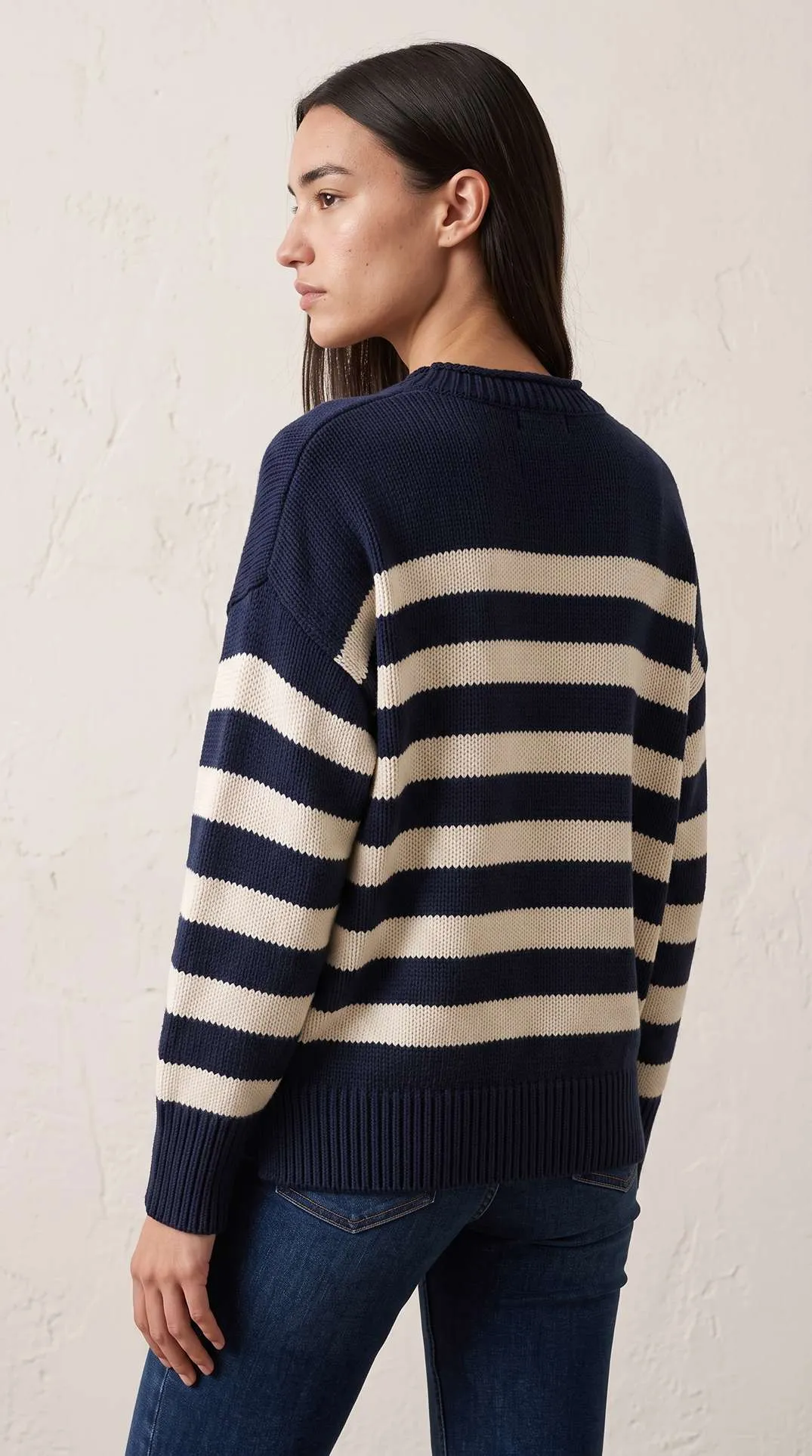 Sweater Udine Azul y Crudo